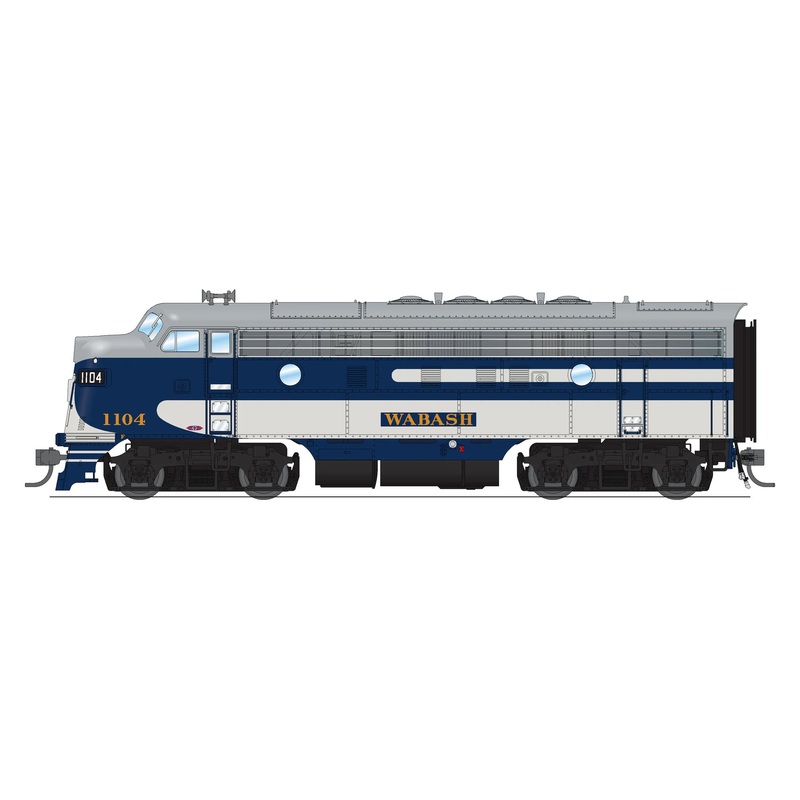 BLI 6681 HO Scale EMD F7A-B Diesel Set Wabash 1104/1104B Paragon4 DCC