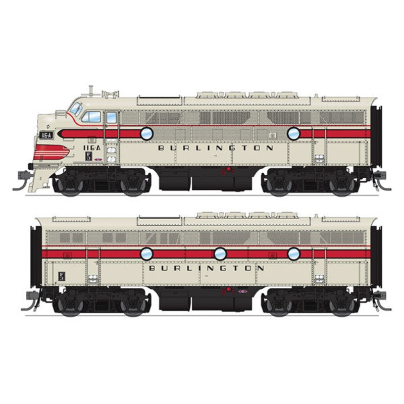 BLI 4821 HO Scale EMD F3A-B Diesel Set Burlington CB&Q 116-A/B Paragon3 DCC