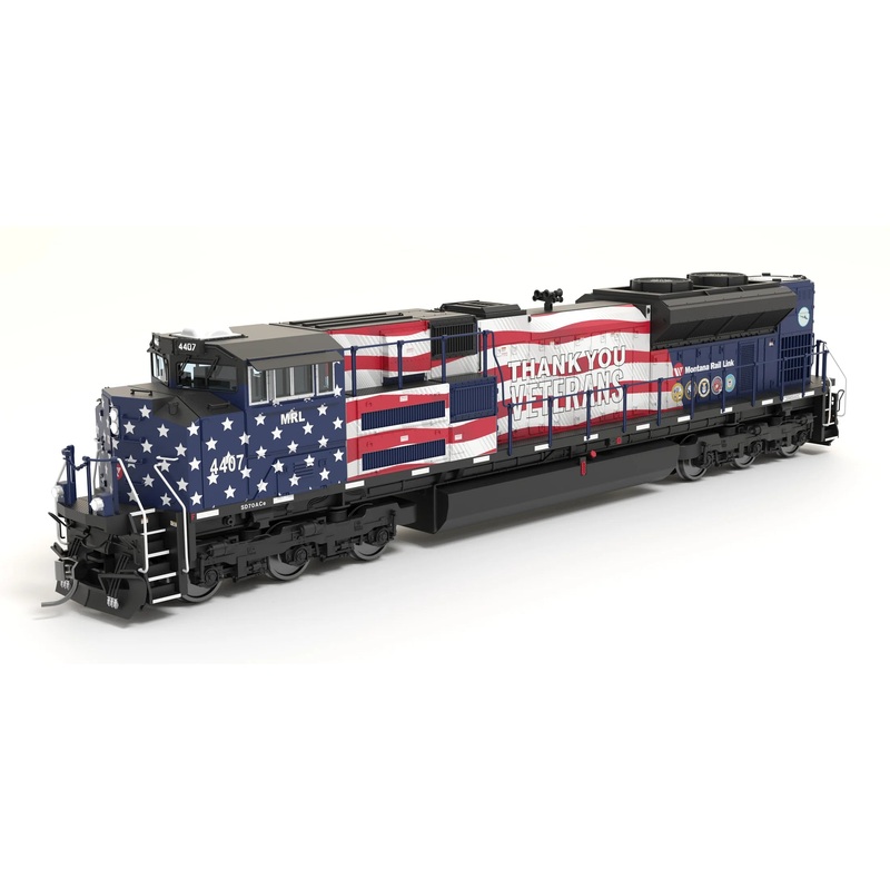 BLI 8672 HO Scale EMD SD70ACe "Veterans" Montana Rail Link MRL 4407 Paragon4 DCC