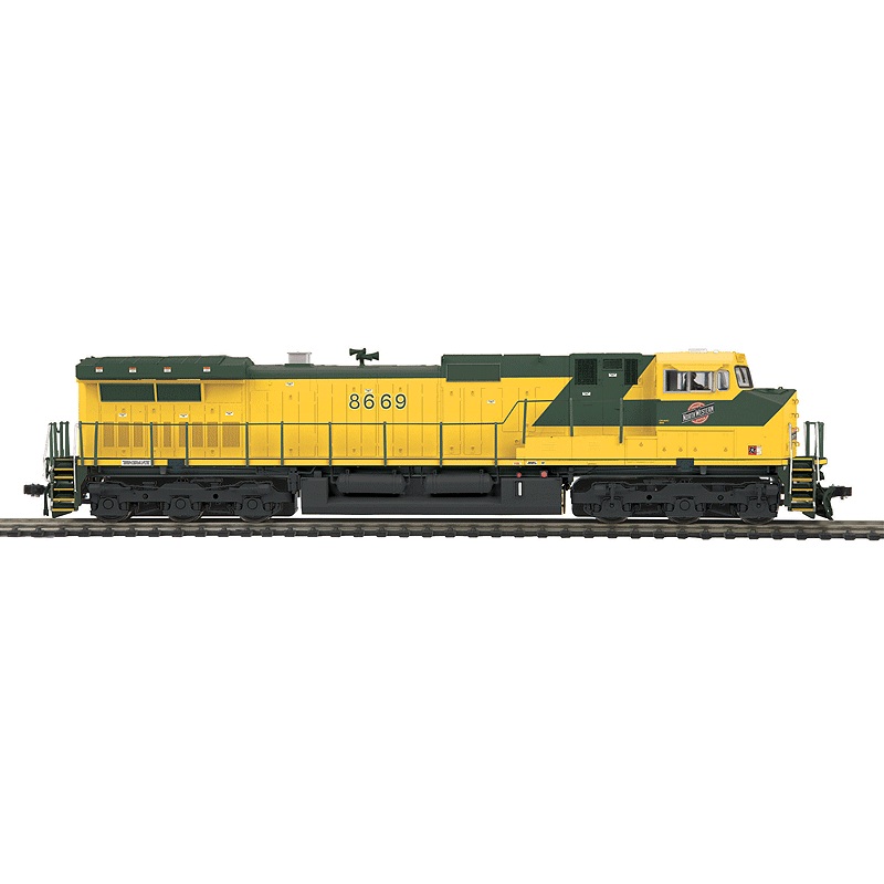 MTH 80-2294-1 HO Scale GE Dash 9-44CW Diesel Locomotive C&NW #8669 [Proto Sound 3 DCC & Sound]
