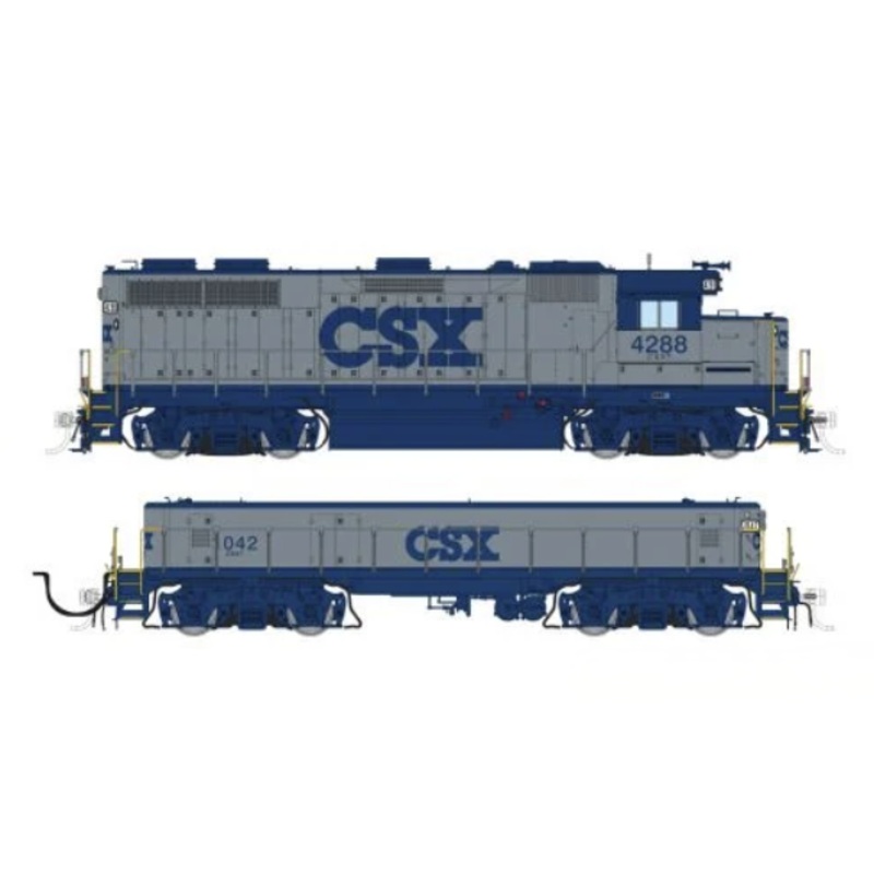 Rapido Trains 39026 HO EMD GP39 Mother+Slug CSX Grey & Blue 4290 + 1048 - DC