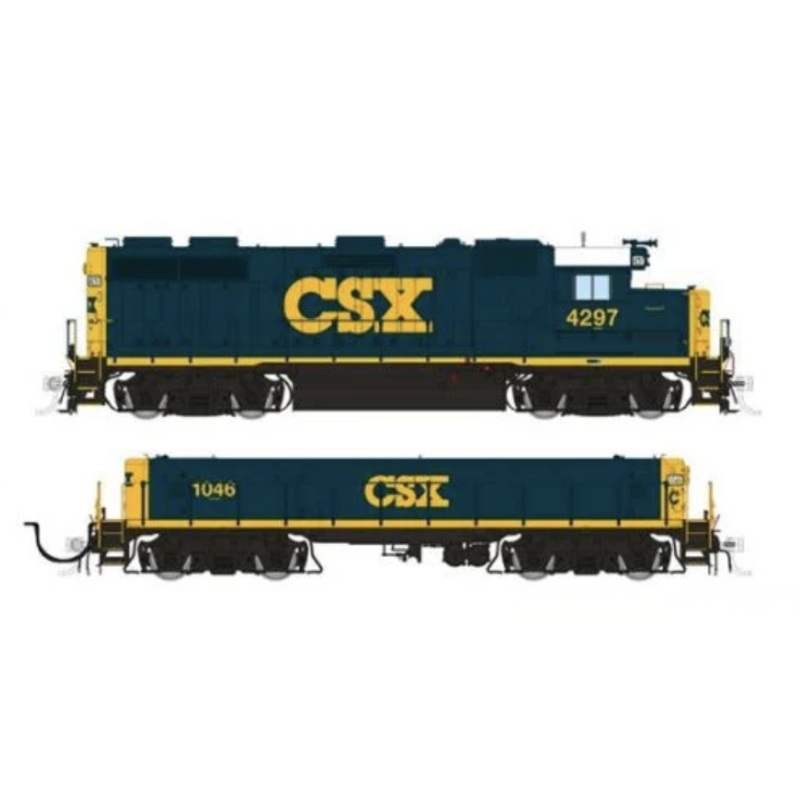 Rapido Trains 39034 HO EMD GP39 Mother+Slug CSX YN3 Scheme 4297 + 1046 - DC