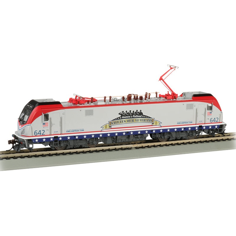 Bachmann 67403 HO Scale ACS-64 Electric Locomotive Amtrak Salutes Our Veterans 642 with DCC Sound