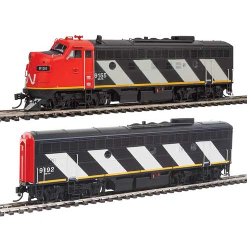 Walthers Proto 920-40908 HO Scale EMD F7 AB Diesel Set Canadian National Stripe CN 9155 9192 DCC