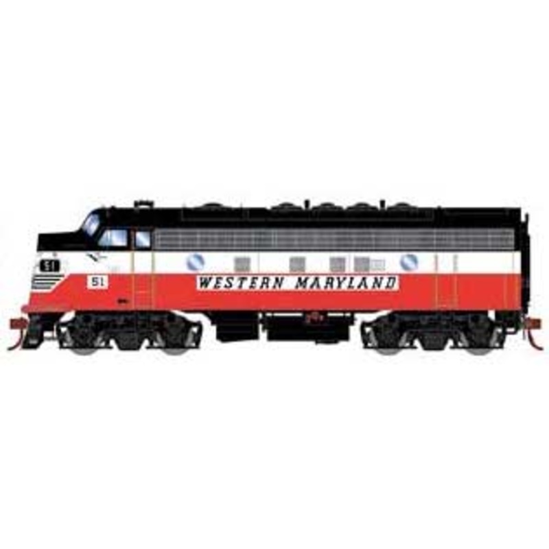 Athearn Genesis G19352 HO Scale F7A Western Maryland Circus WM 51