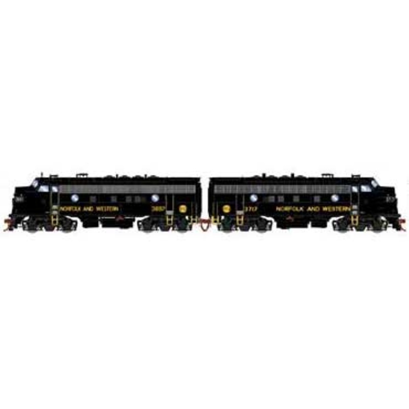 Athearn Genesis G19367 HO Scale F7A/F7B Norfolk and Western NW 3697/3717