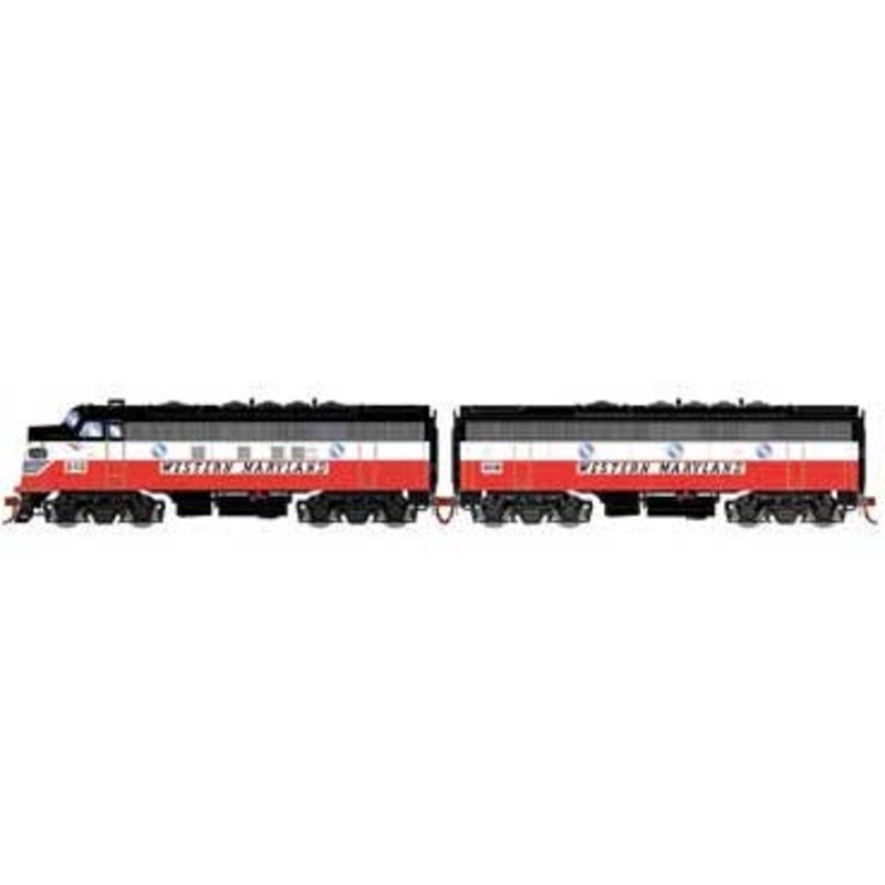 Athearn Genesis G19554 HO Scale F7A/F7B Western Maryland WM 242/408 DCC Sound