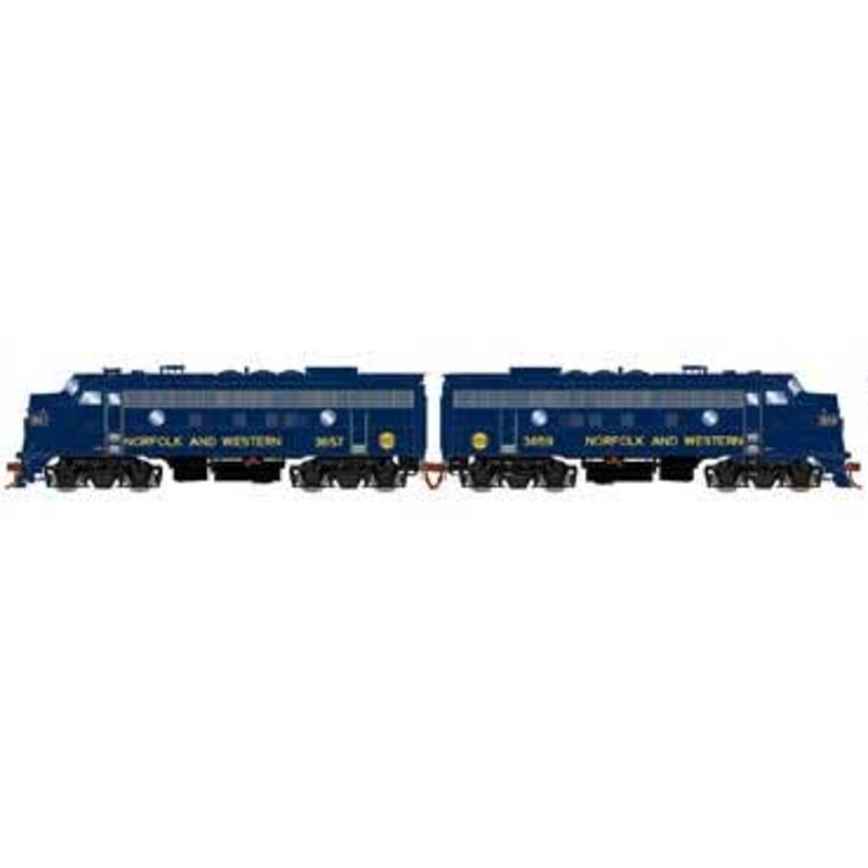 Athearn Genesis G19568 HO Scale F7A/B Norfolk & Western NW 3657/3659 DCC Sound