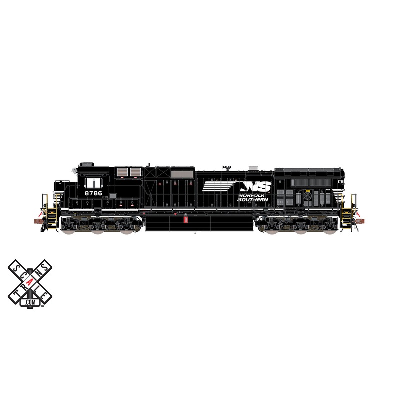 ScaleTrains 32843 Rivet Counter HO Scale GE Dash 9-40C Norfolk Southern NS 8786 DCC LokSound