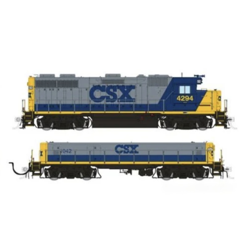 Rapido Trains 39530 HO EMD GP39 Mother+Slug CSX Bright Future (YN2) 4294 + 1042 - DCC & Sound