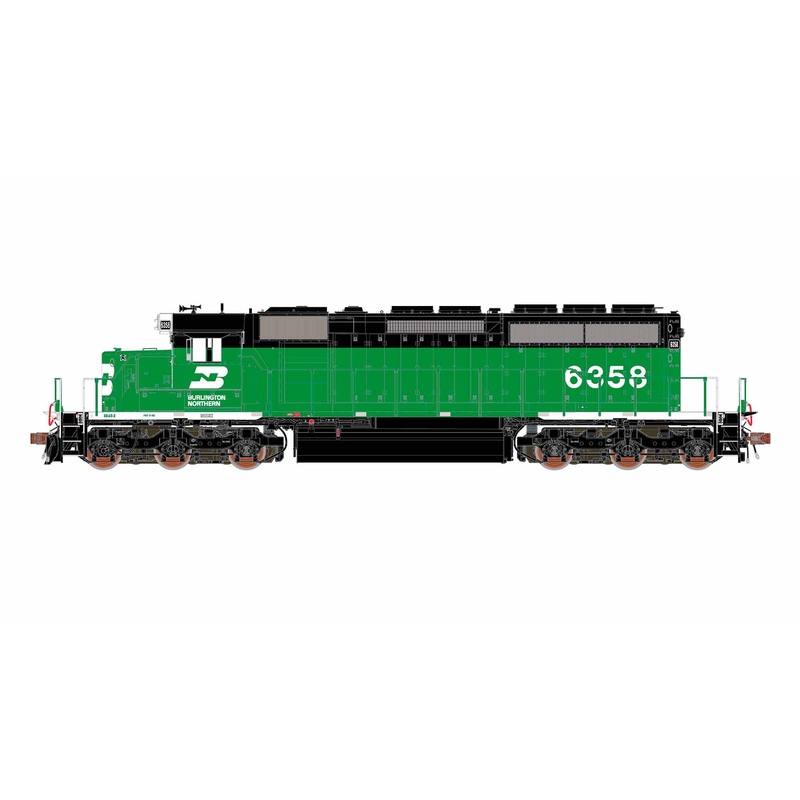ScaleTrains Rivet 40759 HO Scale EMD SD40-2 Burlington Northern BN 6358 - DCC & Sound (White Face with Ditch Lights)
