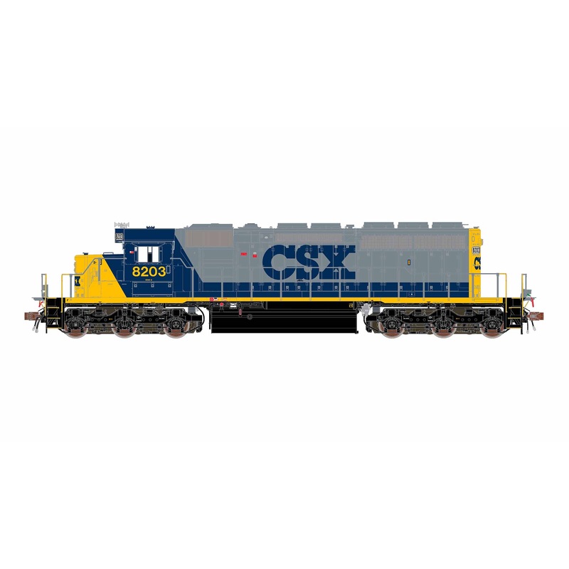 ScaleTrains Rivet 40775 HO Scale EMD SD40-2 CSX 8203 - DCC & Sound (YN2 with Ditch Lights)