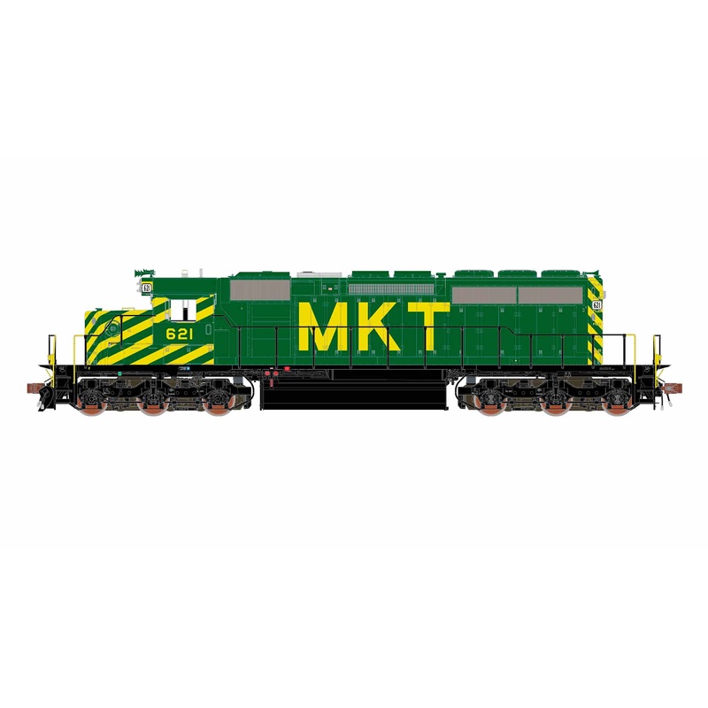 ScaleTrains Rivet 40779 HO Scale EMD SD40-2 Missouri-Kansas-Texas MKT 621 - DCC & Sound (Unique Nose Striping)