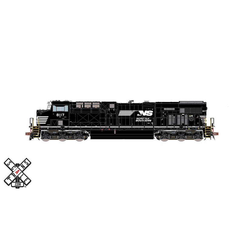 ScaleTrains 33093 Rivet HO Scale GE ES44AC Norfolk Southern Horsehead/PTC NS 8117 DCC Sound