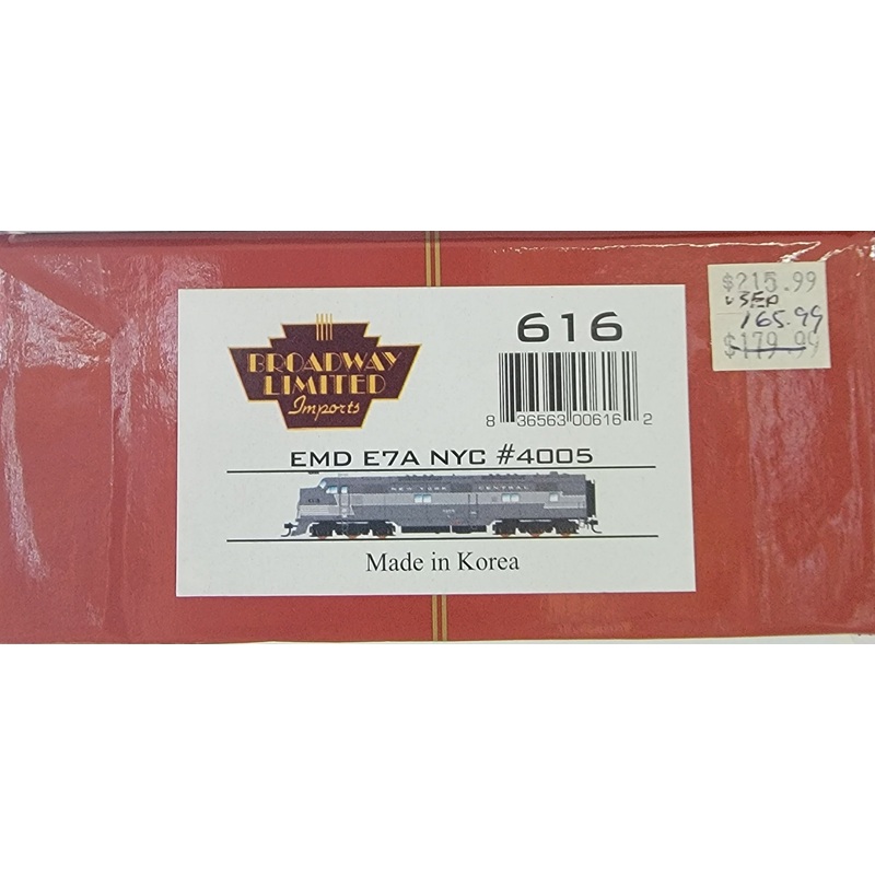 BLI 616 HO Scale EMD E7A Diesel NYC 4005 DCC QSI Sound - Like New USED