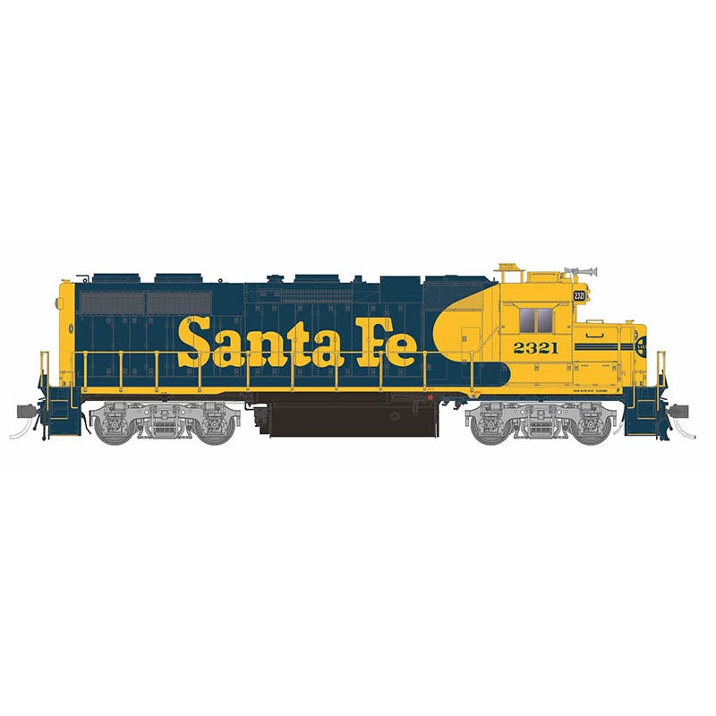 Rapido 038501 HO Scale EMD GP38 Diesel Santa Fe Yellow Warbonnet ATSF 2321 DCC Sound