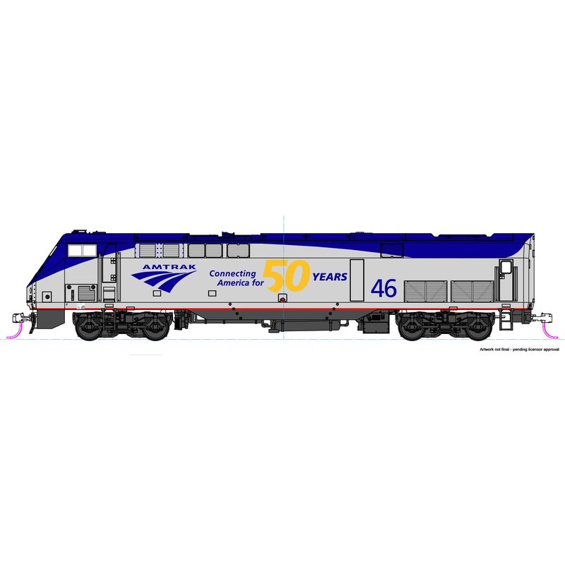 Kato 37-6112 HO Scale GE P42 Genesis Phase V Late Amtrak "50th" 46