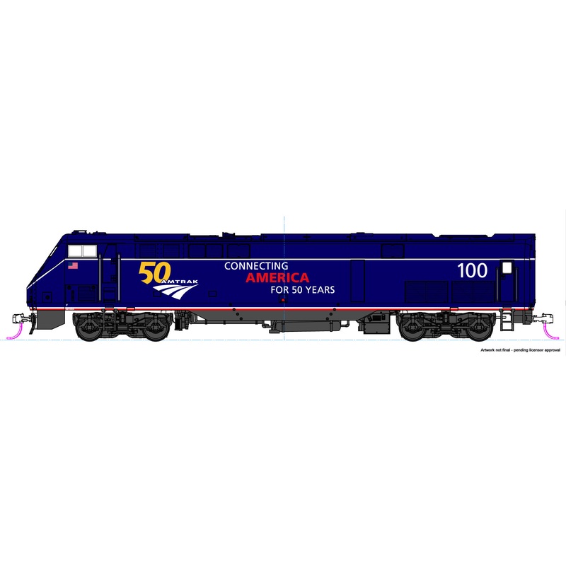 Kato 37-6113LS HO Scale GE P42 Genesis Amtrak "Midnight Blue 50th"100 DCC and LokSound