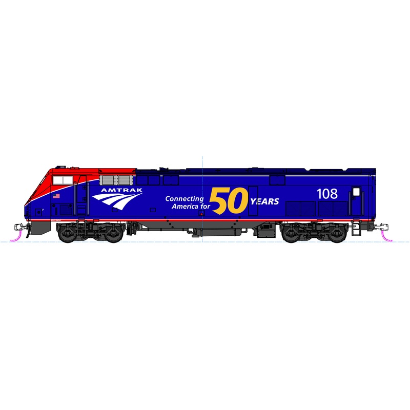 Kato 37-6115LS HO Scale GE P42 Genesis Phase VI Amtrak "50th" 108 DCC and LokSound