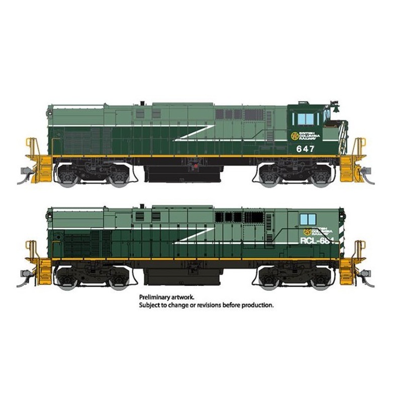 Rapido 033528 HO Scale MLW M420 + M420B Diesel British Columbia "Lightning" BCR 646 + 682 DCC Sound