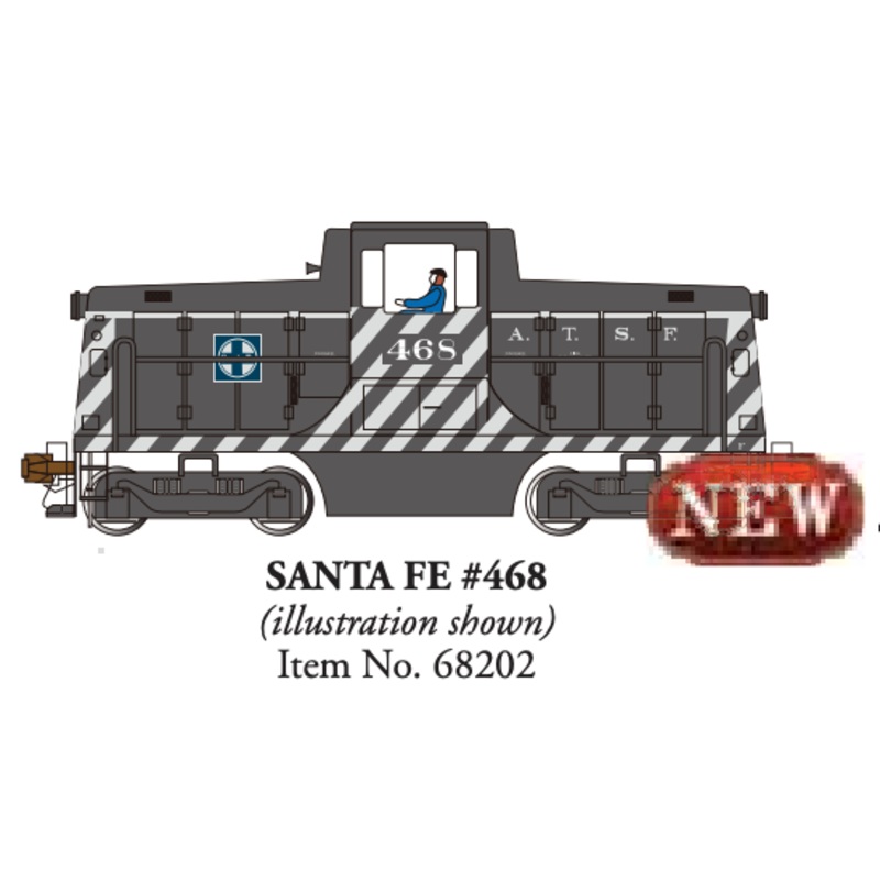 Bachmann 68202 HO Scale GE 44-Ton Diesel Switcher Santa Fe ATSF 468 DCC Sound