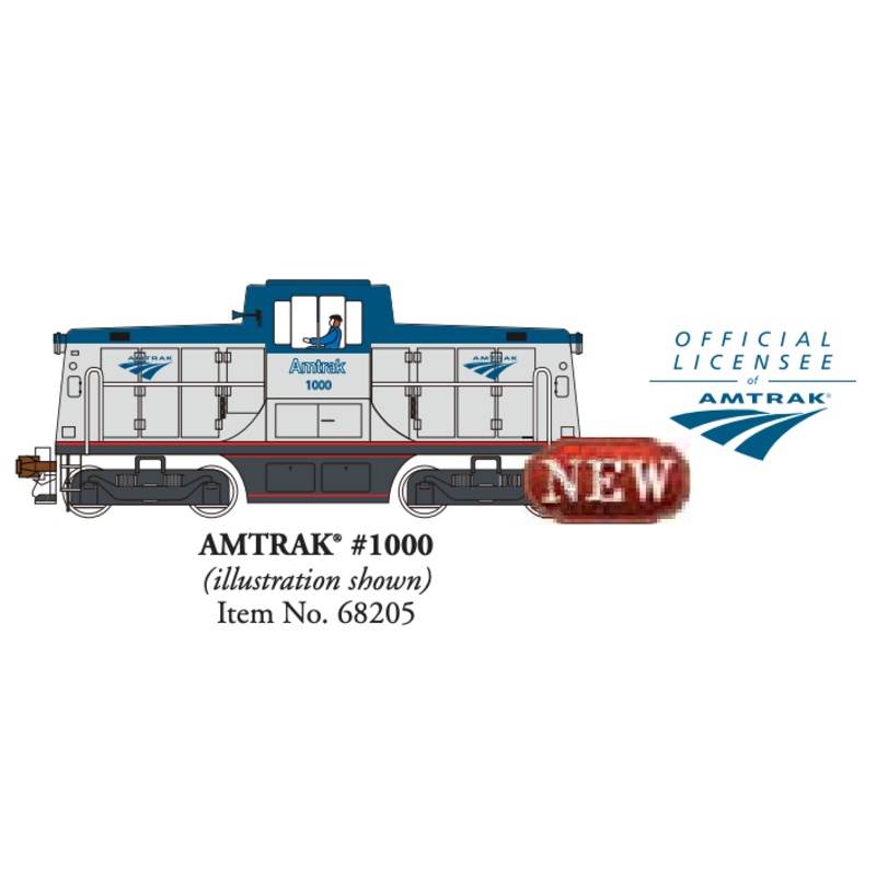 Bachmann 68205 HO Scale GE 44-Ton Diesel Switcher Amtrak 1000 DCC Sound
