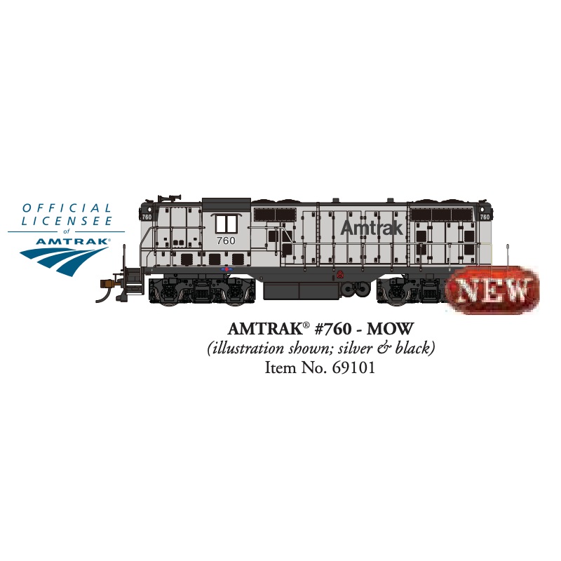 Bachmann 69101 HO Scale EMD GP7 Diesel Amtrak AMTK MOW 760