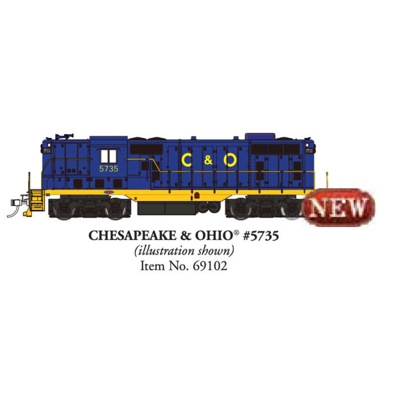 Bachmann 69102 HO Scale EMD GP7 Diesel Chesapeake & Ohio C&O 5735