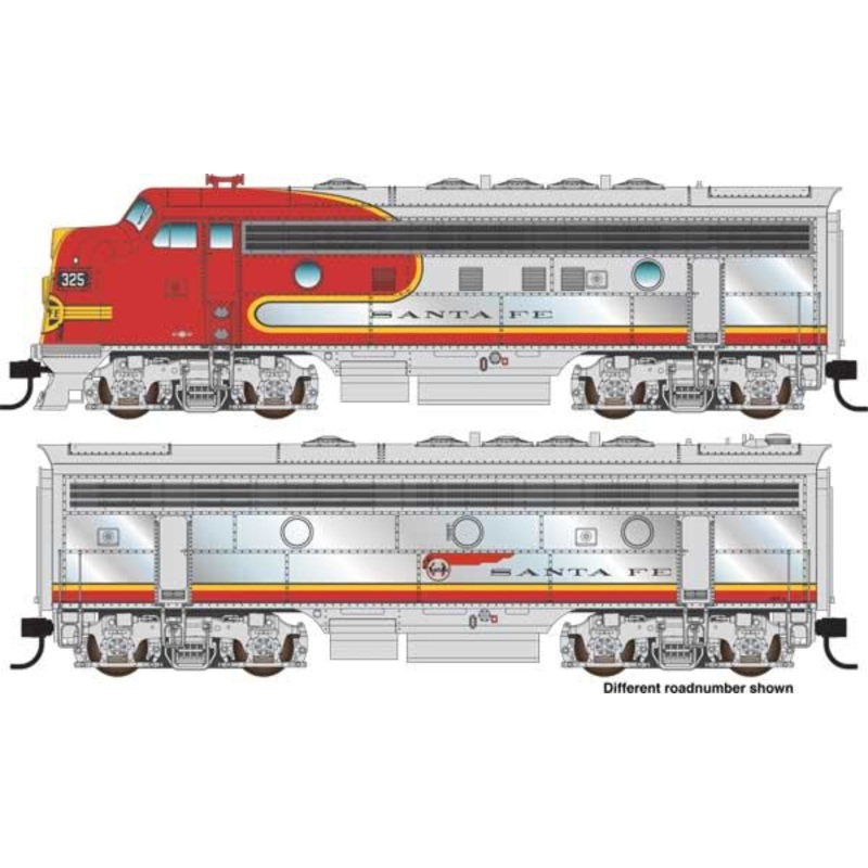 Walthers Mainline 910-9948 HO Scale EMD F7A-B Diesel Set Santa Fe ATSF 326L/326A