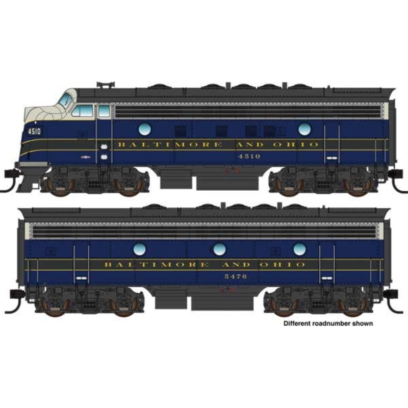 Walthers Mainline 910-9950 HO Scale EMD F7A-B Diesel Set Baltimore & Ohio B&O 4256/5486