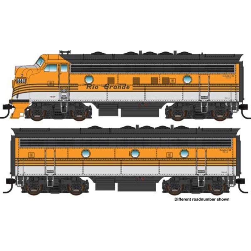 Walthers Mainline 910-9954 HO Scale EMD F7A-B Diesel Set Rio Grande D&RGW 5714/5713