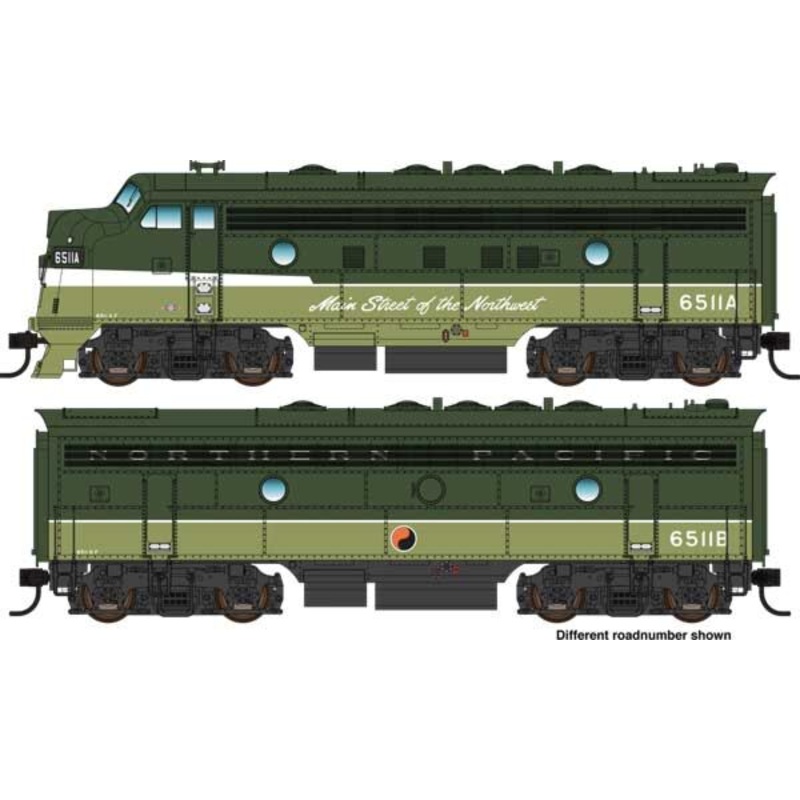 Walthers Mainline 910-9956 HO Scale EMD F7A-B Diesel Set Northern Pacific NP 6410A/6510B