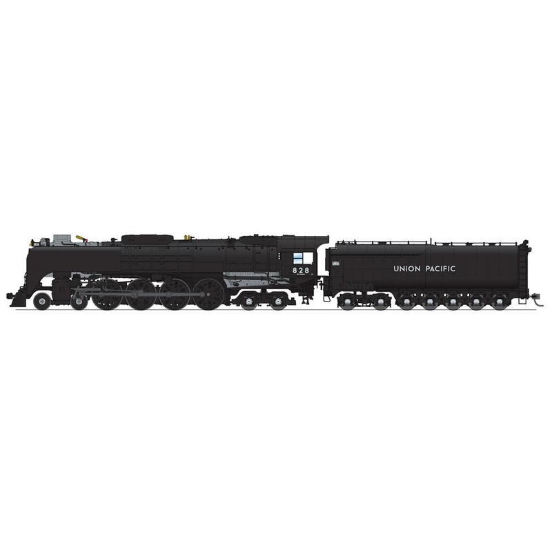 BLI 7362 HO Scale FEF-2 4-8-4 Steam Loco Union Pacific "Black and Graphite" UP 828 Paragon4 Smoke