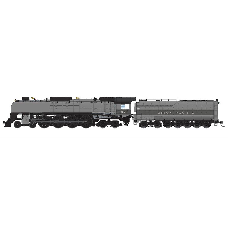 BLI 7365 HO Scale FEF-2 4-8-4 Steam Loco Union Pacific "TTG Aluminum" UP 827 Paragon4 with Smoke