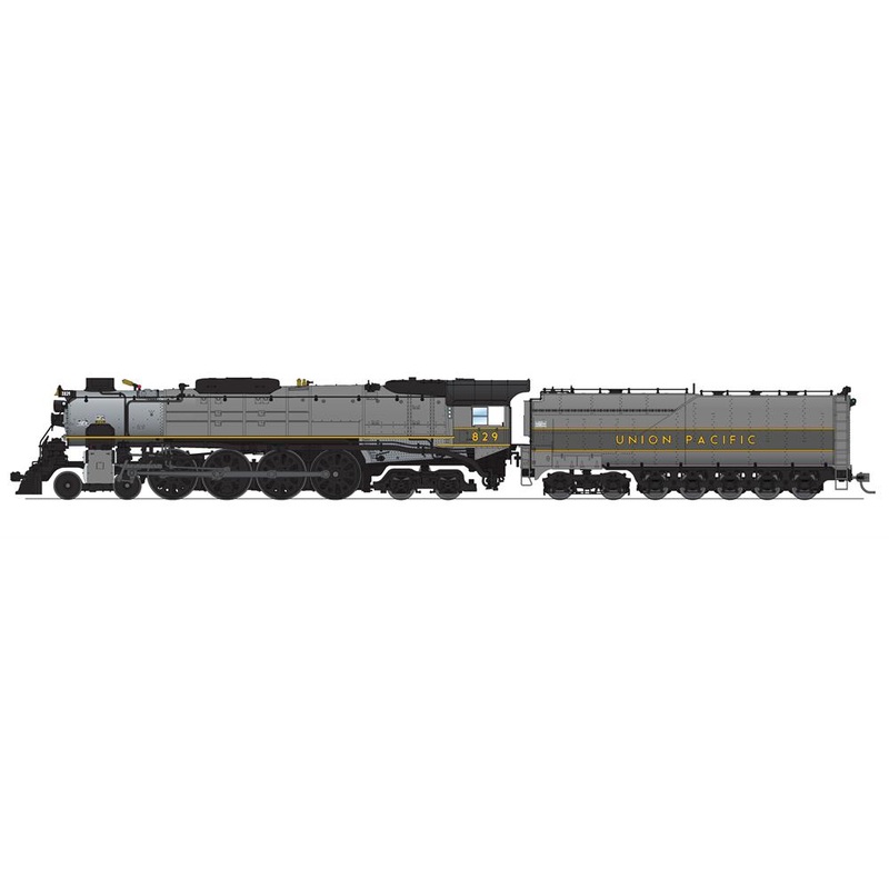 BLI 7366 HO Scale FEF-2 4-8-4 Steam Loco Union Pacific "TTG Yellow" UP 829 Paragon4 with Smoke