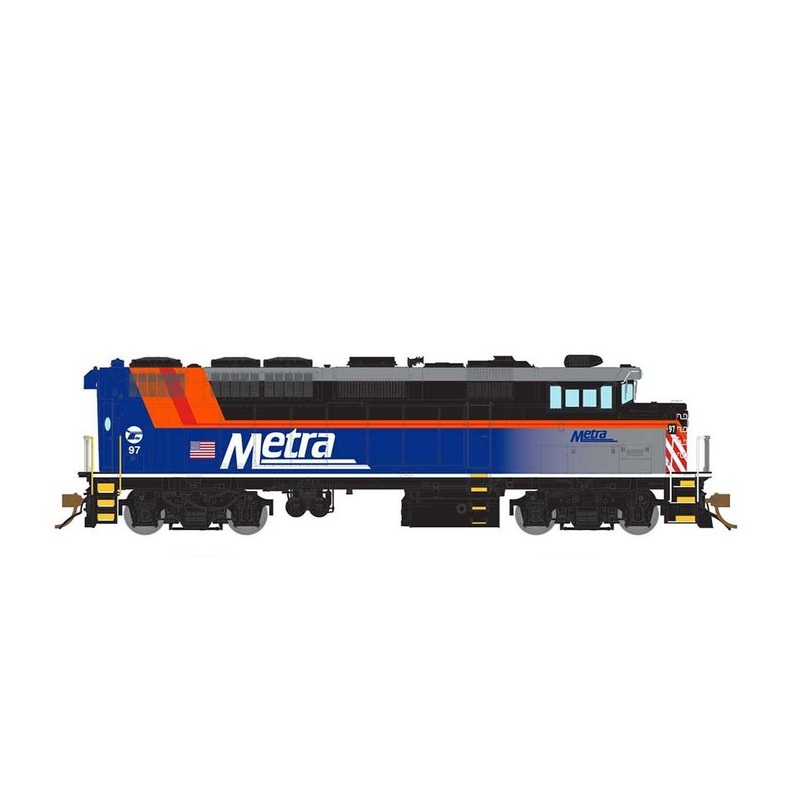 Rapido 19012 HO Scale EMD F59PH Chicago Metra 99 (Silent/DC) - USED