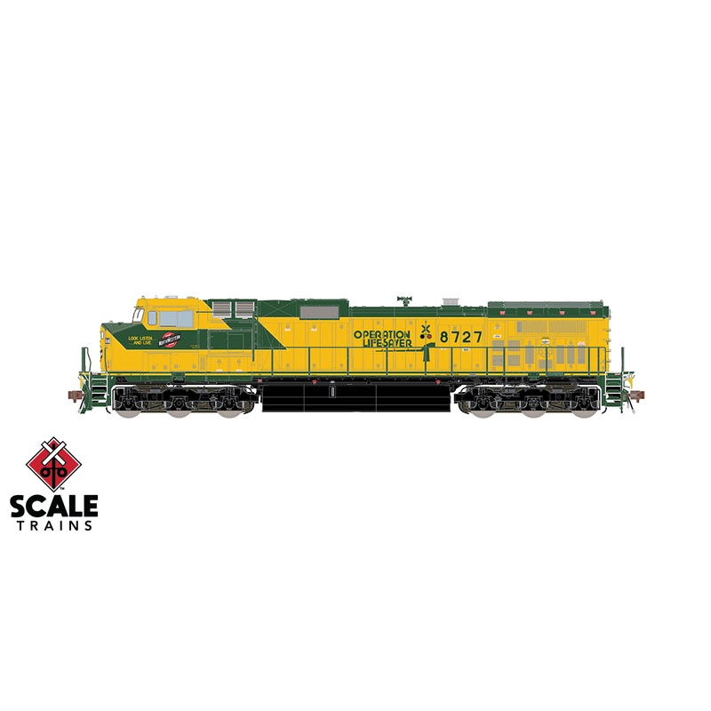 ScaleTrains 33475 Rivet Counter HO Scale GE Dash 9 (C44-9W) Chicago NorthWestern "OLS" CN&W 8727