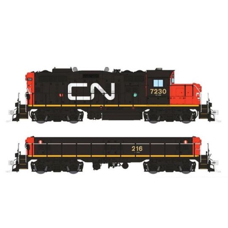 Rapido 041013 HO Scale GP9rm Mother + Slug Canadian National "Early" CN 7230/216