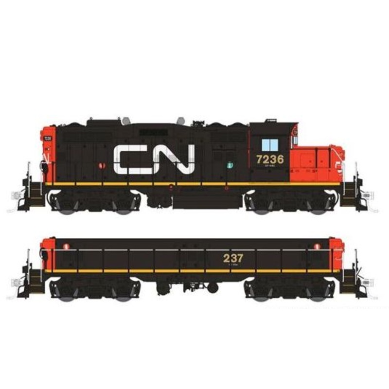 Rapido 041014 HO Scale GP9rm Mother + Slug Canadian National "Early" CN 7236/237