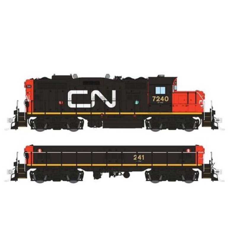 Rapido 041015 HO Scale GP9rm Mother + Slug Canadian National "Early" CN 7240/241