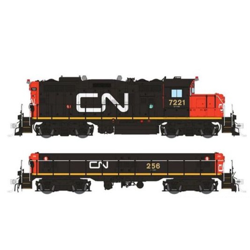 Rapido 041018 HO Scale GP9rm Mother + Slug Canadian National "Late" CN 7221/256