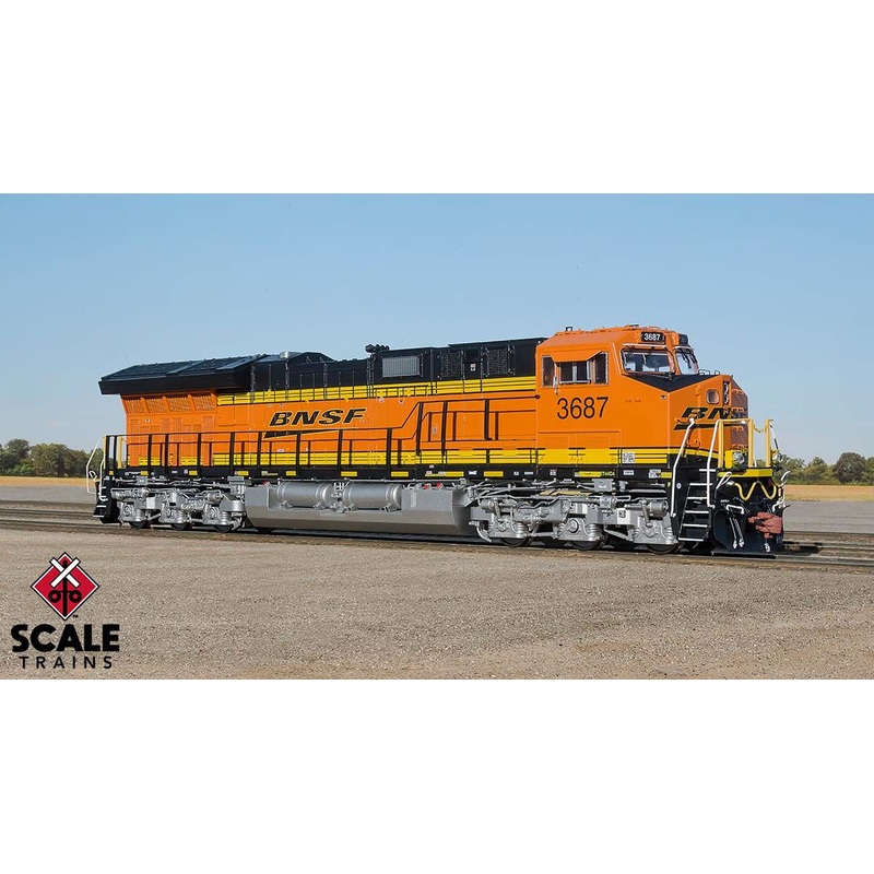 ScaleTrains Rivet 33175 HO Scale GE ET44C4 Tier 4 GEVo Diesel BNSF Heritage III 3722 DCC LokSound