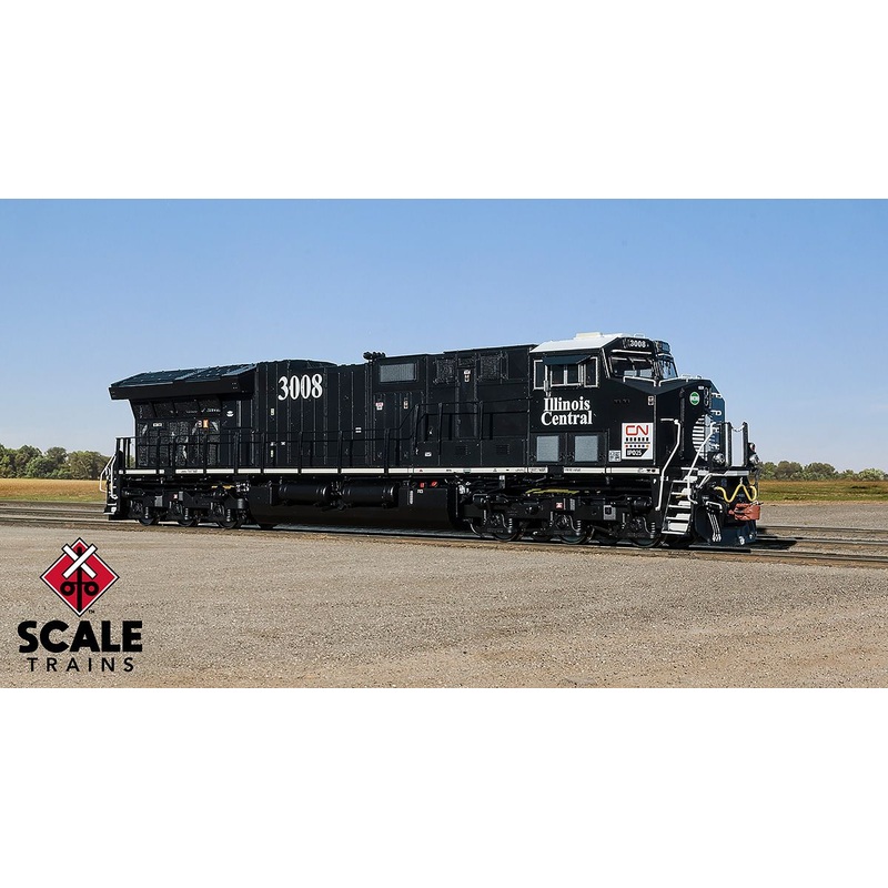 ScaleTrains Rivet 33177 HO Scale GE ET44AC Tier 4 GEVo Diesel IC Heritage CN 3008 LokSound