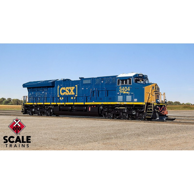 ScaleTrains Rivet 33193 HO Scale GE ET44AC Tier 4 GEVo Diesel CSX 3451 DCC LokSound