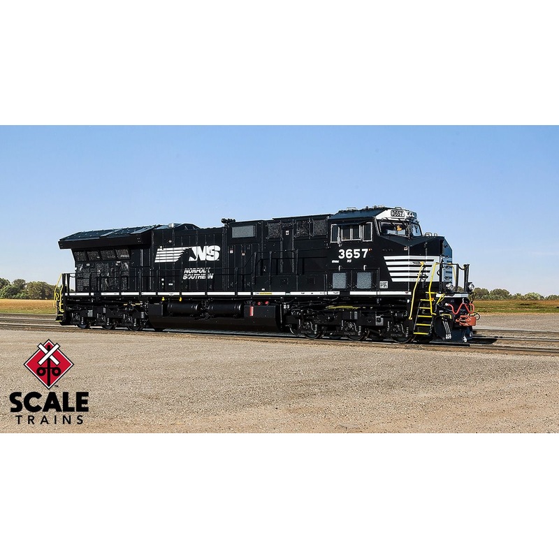 ScaleTrains Rivet 33201 HO Scale GE ET44AC Tier 4 GEVo Diesel Norfolk Southern NS 3657 LokSound