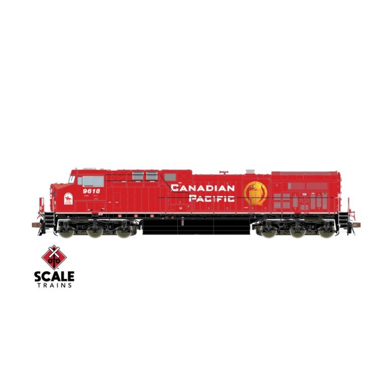 ScaleTrains Rivet 38439 HO Scale GE AC4400CW Diesel Canadian Pacific "RCMP" CP 9618 LokSound