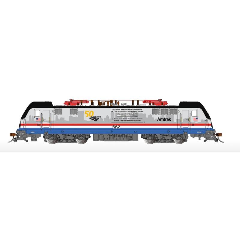 Bachmann 67409 HO Scale ACS-64 Electric Locomotive Amtrak "Train Sim" 662 DCC WOWSound