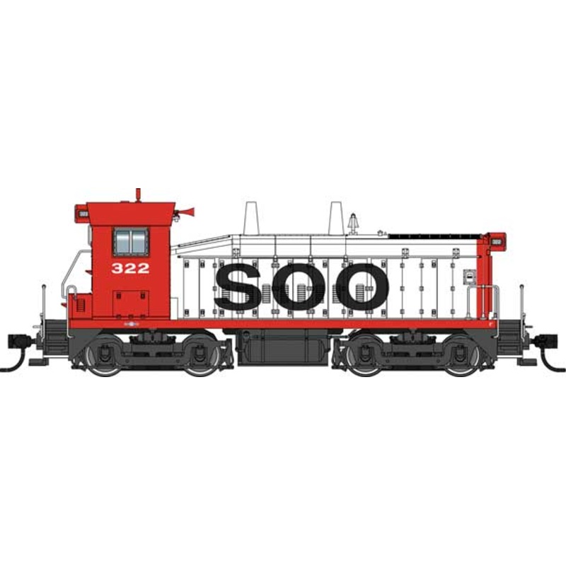 Walthers Proto 920-41509 HO Scale EMD SW1200 Diesel SOO Line 322 DCC & LokSound