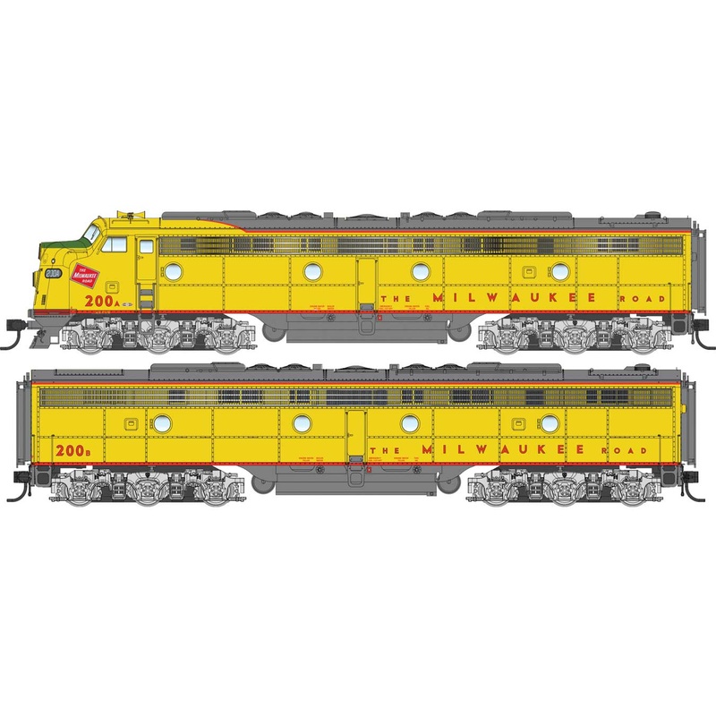 Walthers Proto 920-42950 HO Scale EMD E9A-B Diesel Milwaukee Road MILW 200A/200B DCC LokSound