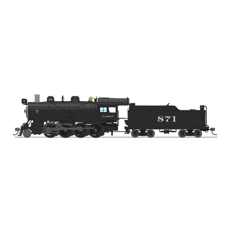 BLI 8730 HO Scale 2-8-0 Consolidation Steam Loco Santa Fe ATSF 871 Paragon4 (Sound/DC/DCC/Smoke)
